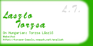 laszlo torzsa business card