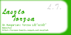 laszlo torzsa business card